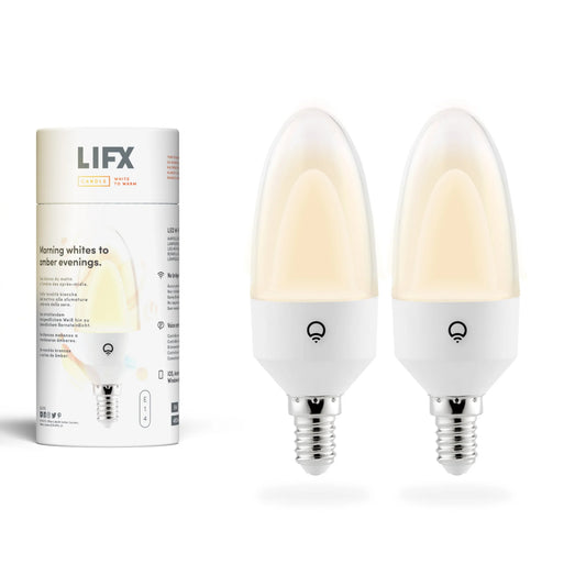 White to Warm Candle 2-Pack E14